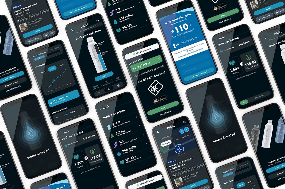 What's the Best Hydration App? Meet myPATH! Rewards for Every Refill, Wins for the Planet | PATH refillable aluminum bottled water
